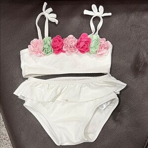 Janie and Jack 18-24month white floral bikini